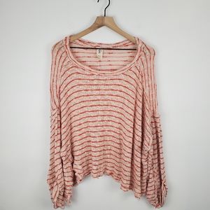 Free people raw hem knit sweater